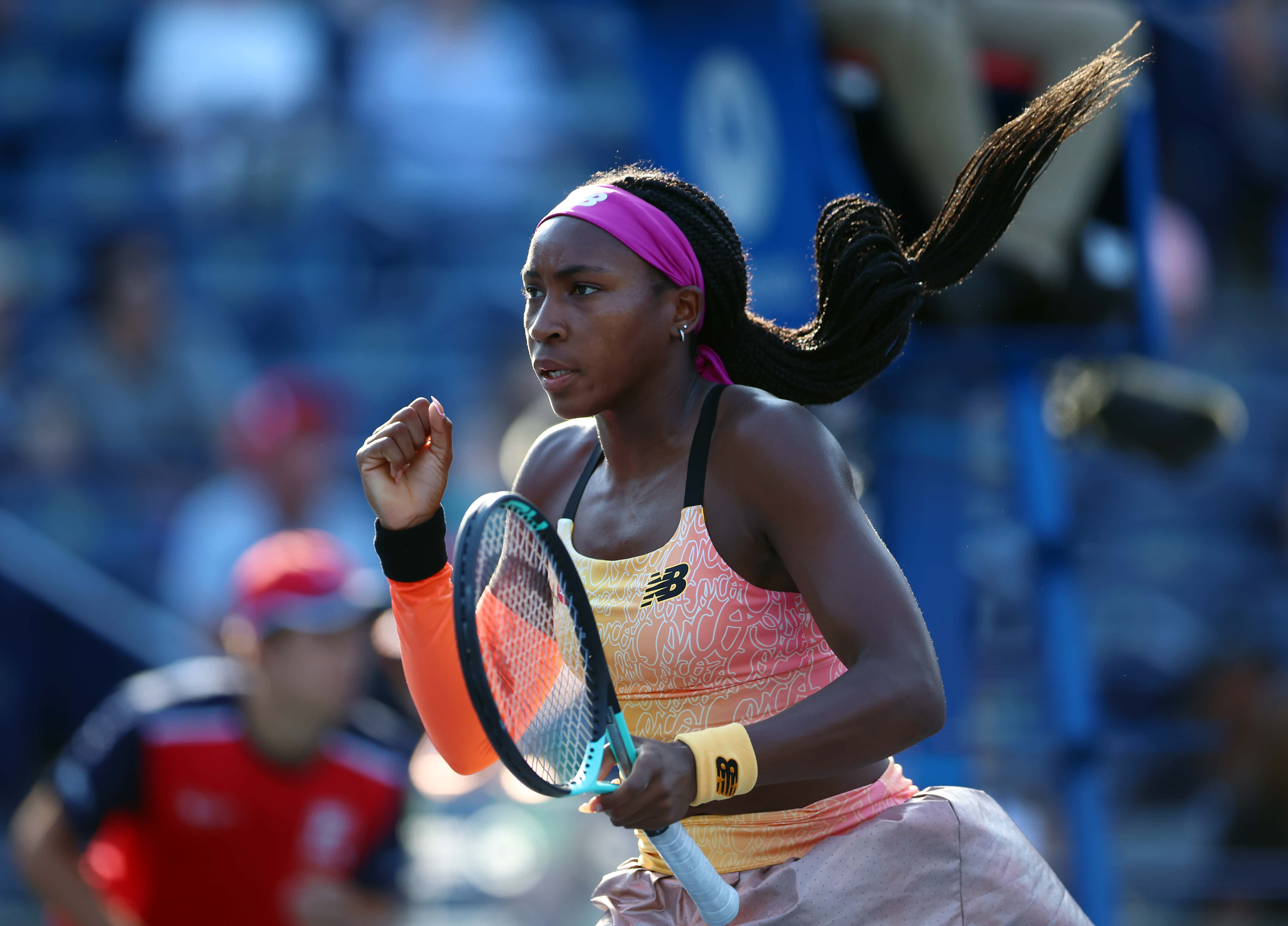 American tennis player Coco Gauff during the Italian open of tennis News  Photo - Getty Images